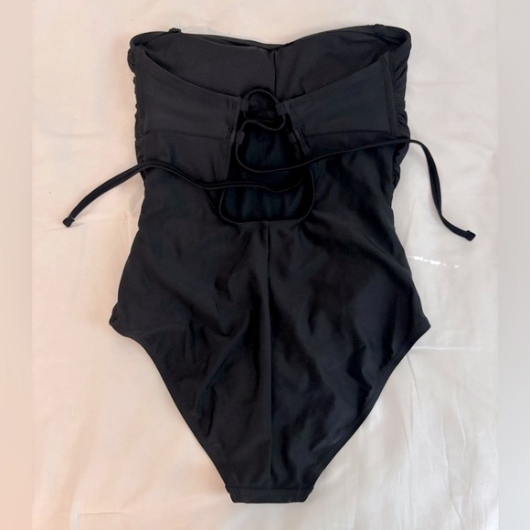 NWOT Kona Sol Black Strapless One-Piece Swimsuit – Size Medium - Picture 3 of 15